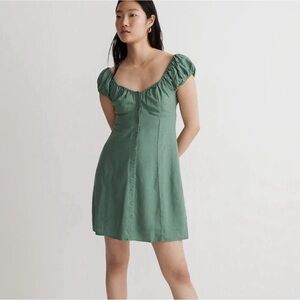 Madewell Margie Dress in Trellis Green